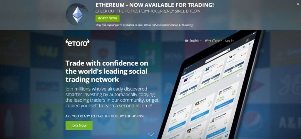 eToro Broker Website