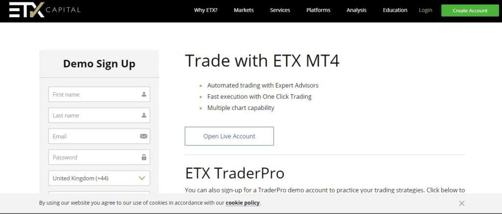 Etx capital demo account
