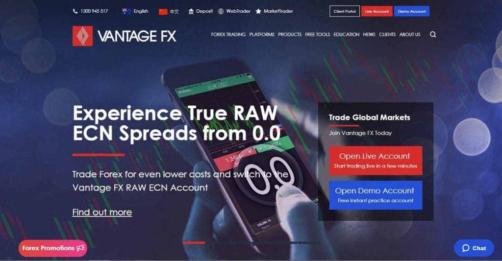 Vantage FX Website