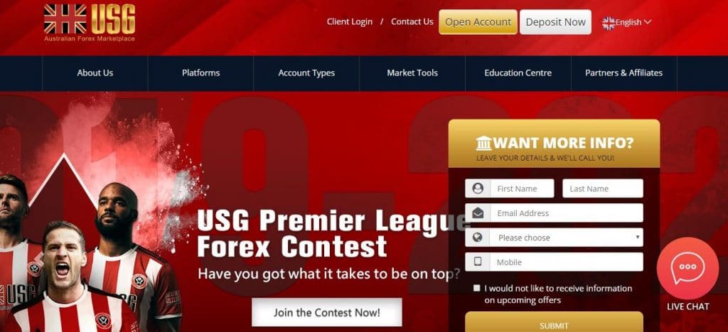USG Forex Broker Website