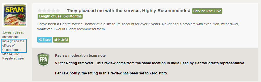 CentreForex Customer Reviews
