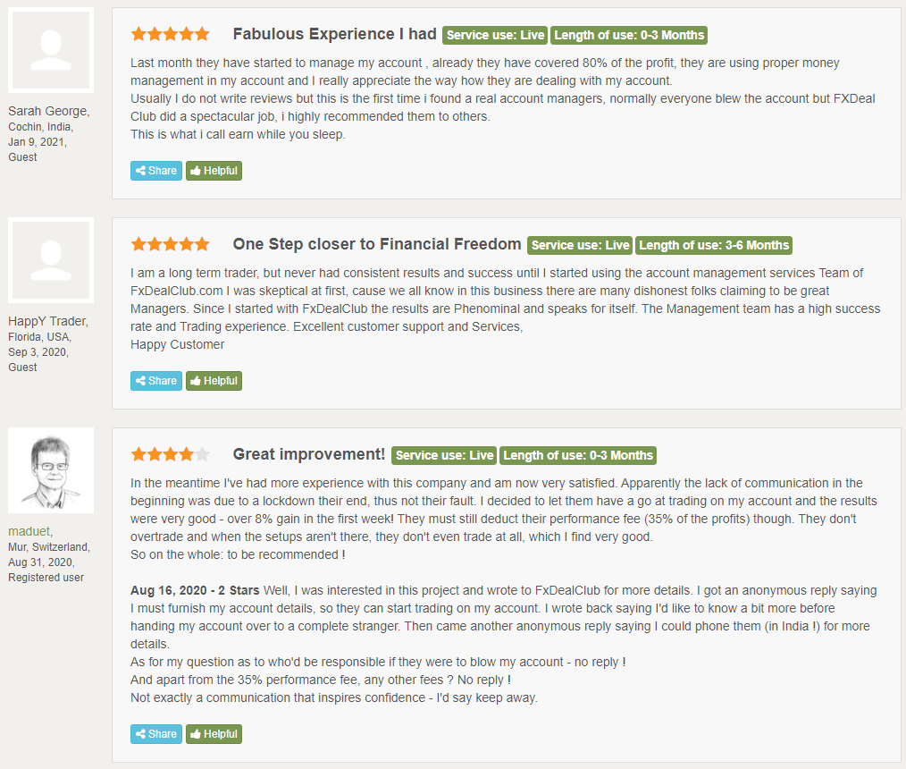 FXDC HEDGER EA Customer Reviews