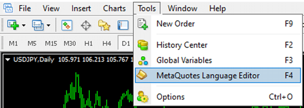 Image showing MetaQuotes Language editor portal
