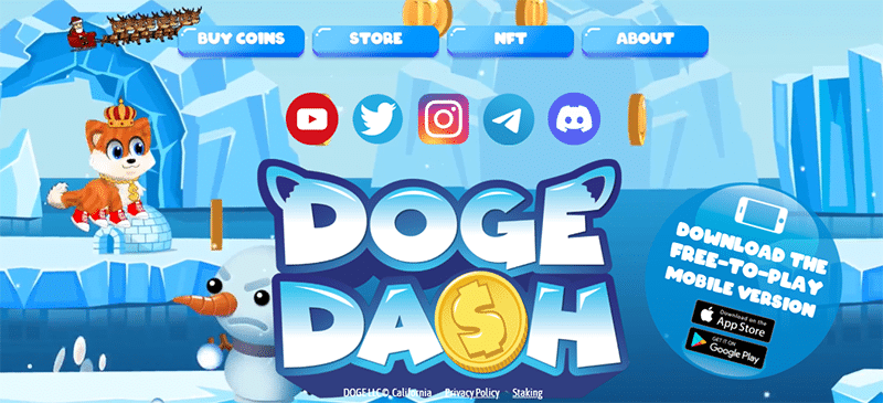 The Doge Dash website.