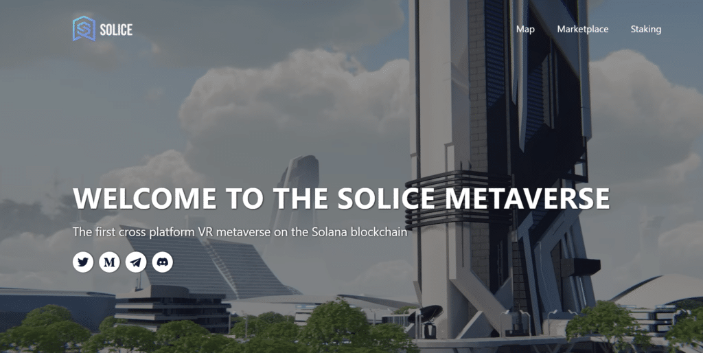 The start page of Solice