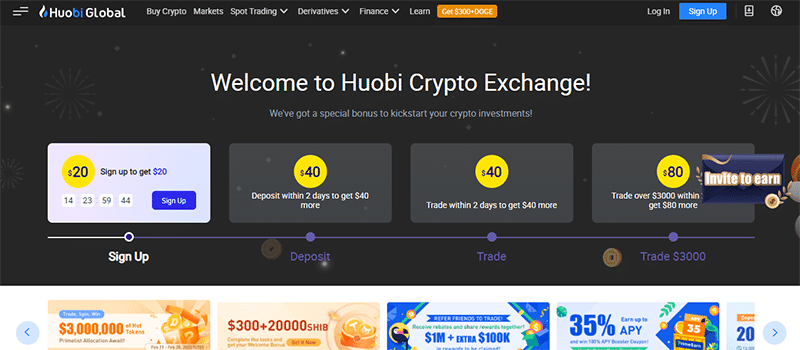 The Huobi exchange.
