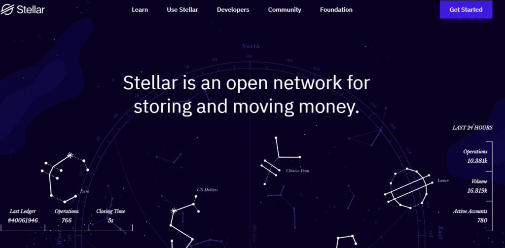 Stellar start page