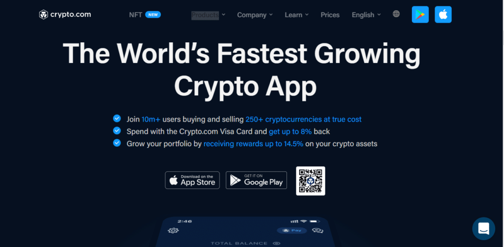 Crypto.com Coin home page