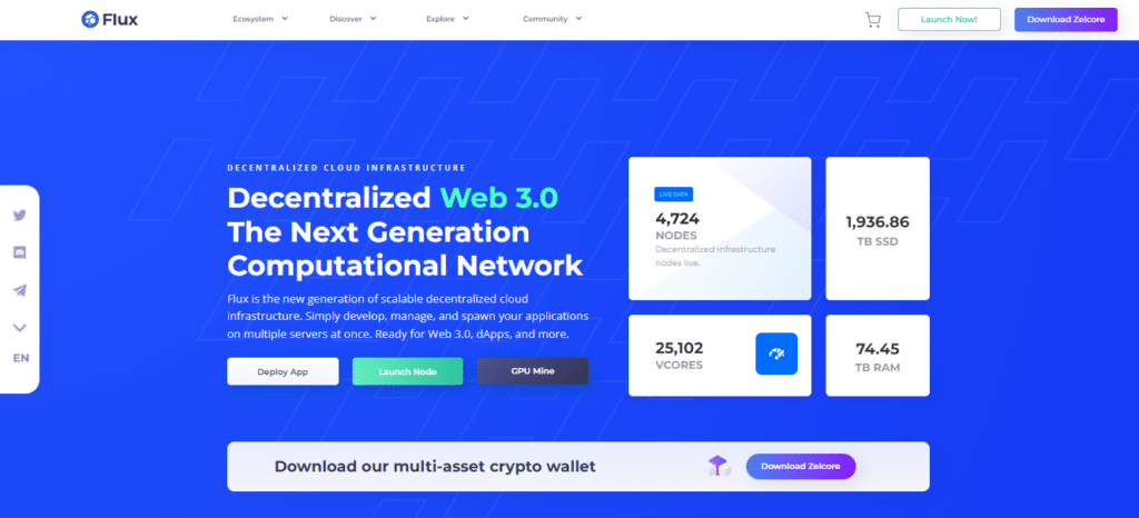 Flux home page