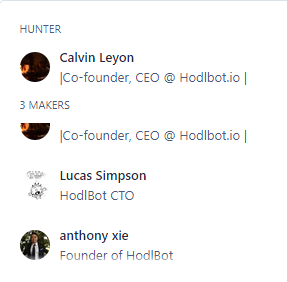 Developers of HodlBot.